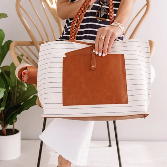 Beach Town Stripe Tote - Picture 2 of 6